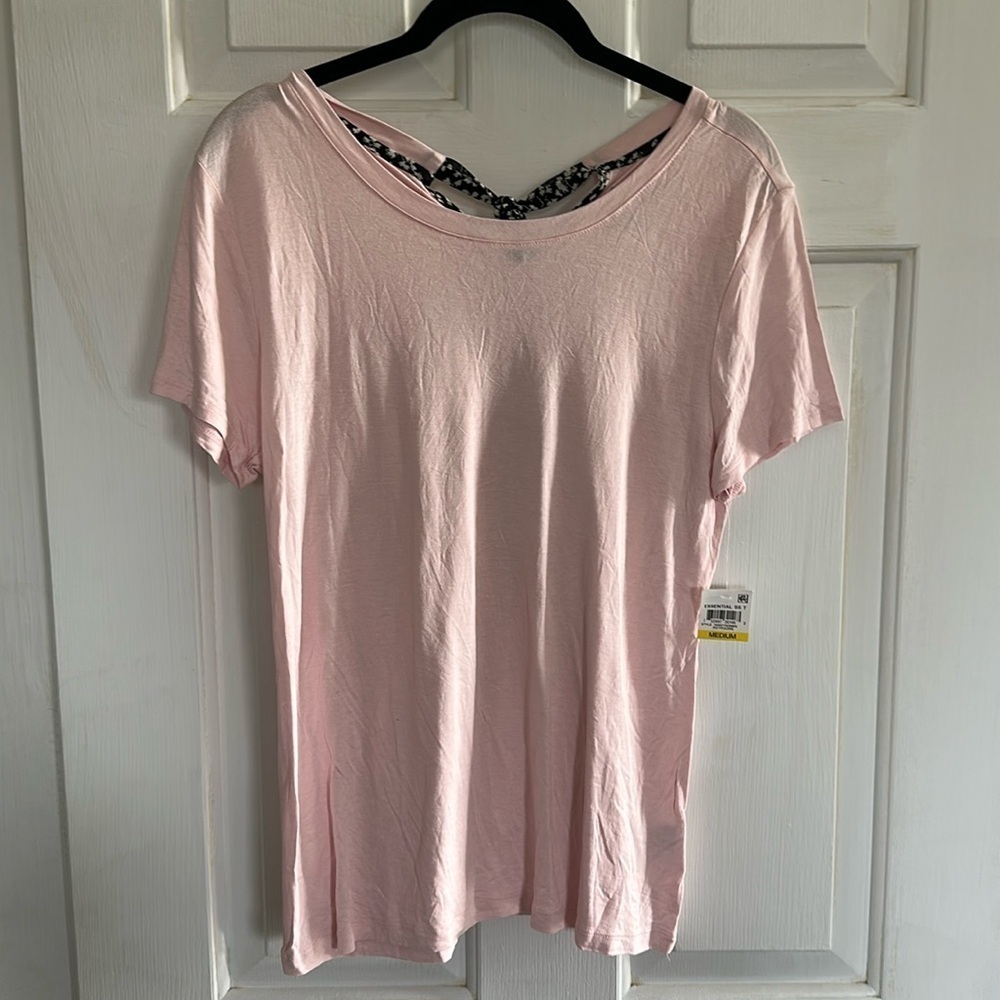 NWT Madison Jules pink tie top size medium